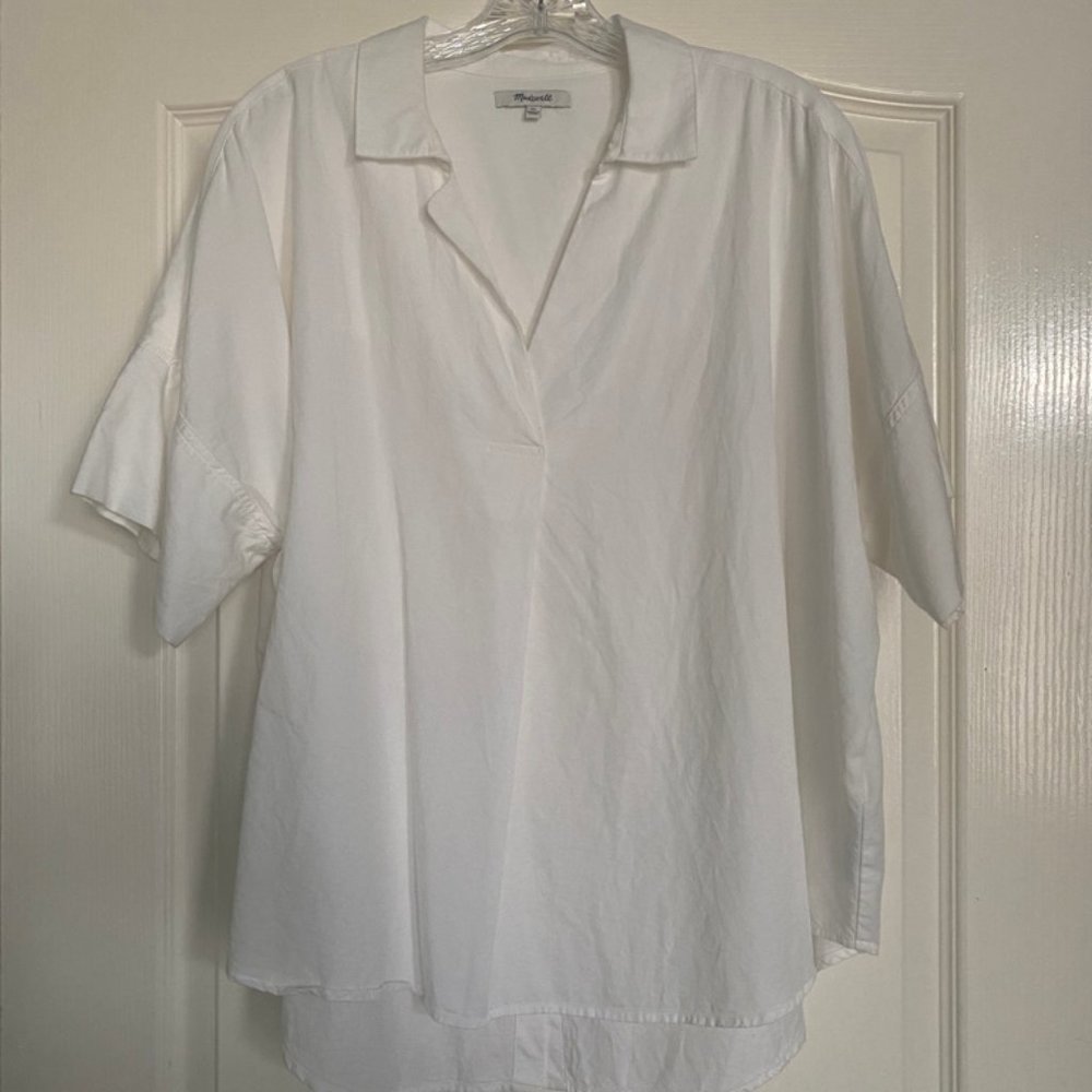 Madewell White Button Up Shirt